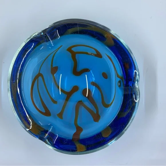 MCM ART GLASS ASHTRAY - Picture 2 of 4